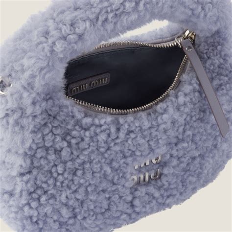 Lilac Wander Shearling Hobo Bag 